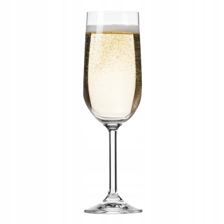 Klasyczne kieliszki do szampana na nóżce KROSNO Gema 210ml 6szt