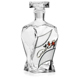 Ekskluzywny zestaw karafka salaterka szlachetny kamień Karneol 080