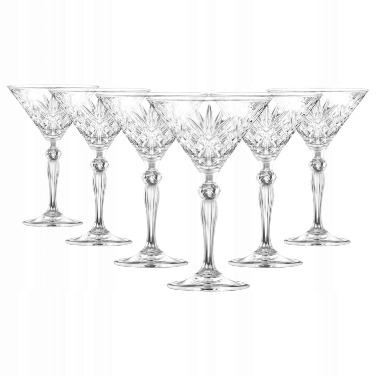 Kryształowe kieliszki do drinków RCR Melodia Martini 210ml 6szt