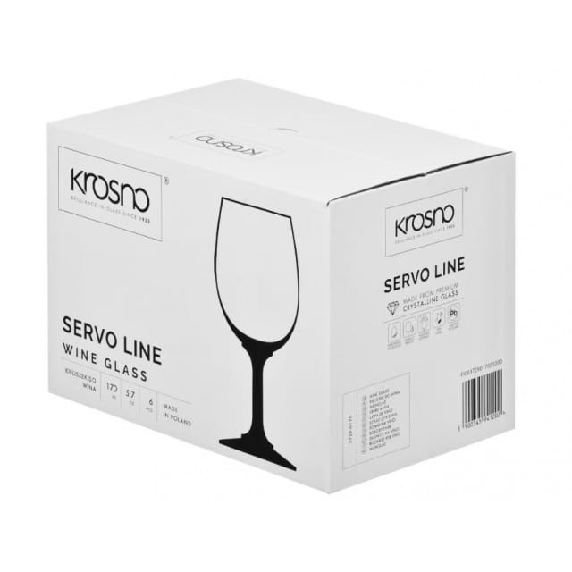 Klasyczne kieliszki do wina na nóżce KROSNO Servo Line 170ml 6szt