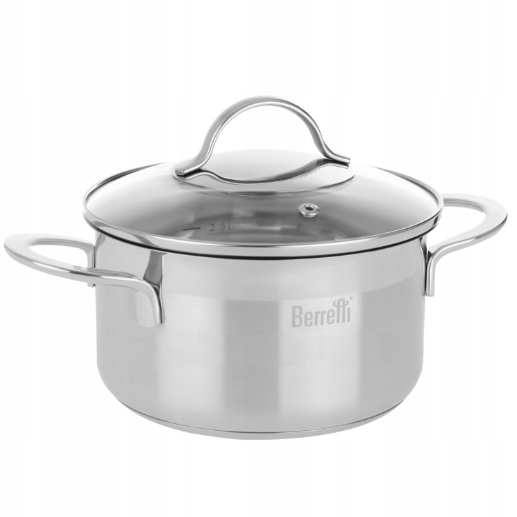 Berretti kpl garnków 8el. stal 18/10 indukcja gaz Breva BR-6385