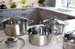 Berretti kpl garnków 8el. stal 18/10 indukcja gaz Breva BR-6385