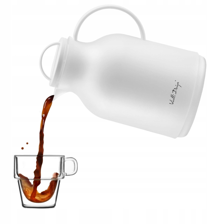 Dzbanek termos konferencyjny z wkładem szklanym Vialli Design AMO 1L BIAŁY