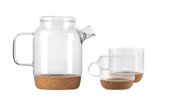 Zestaw do herbaty dzbanek 800ml + 2 szklanki Vialli Design VILAGIO