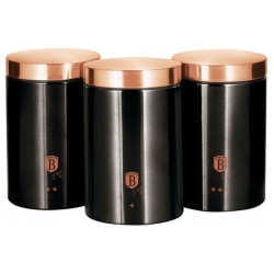 BerlingerHaus pojemniki kuchenne black rose BH1734