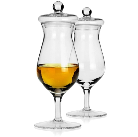 Przejdź do produktu Degustacyjne kieliszki z pokrywką do whisky 100ml - 2 komplety