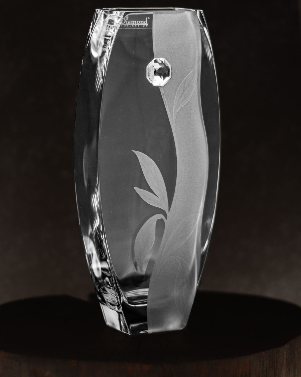 Wazon dekoracyjny szklany 26cm z kryształem SWAROVSKI X2229