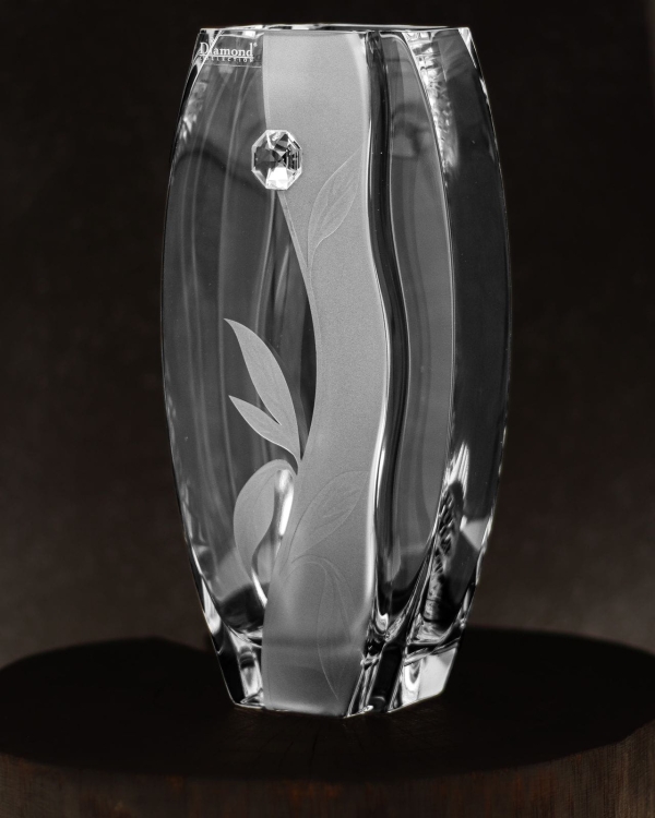 Wazon dekoracyjny szklany 26cm z kryształem SWAROVSKI X2229