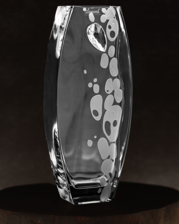 Wazon dekoracyjny szklany 26cm z kryształem SWAROVSKI X2234