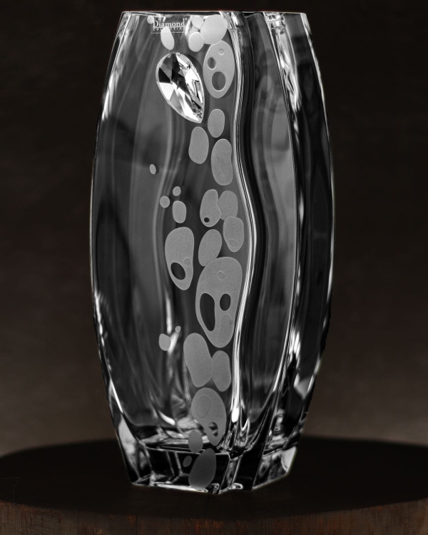Wazon dekoracyjny szklany 26cm z kryształem SWAROVSKI X2234
