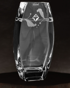Wazon dekoracyjny szklany 30cm z kryształem SWAROVSKI X2763