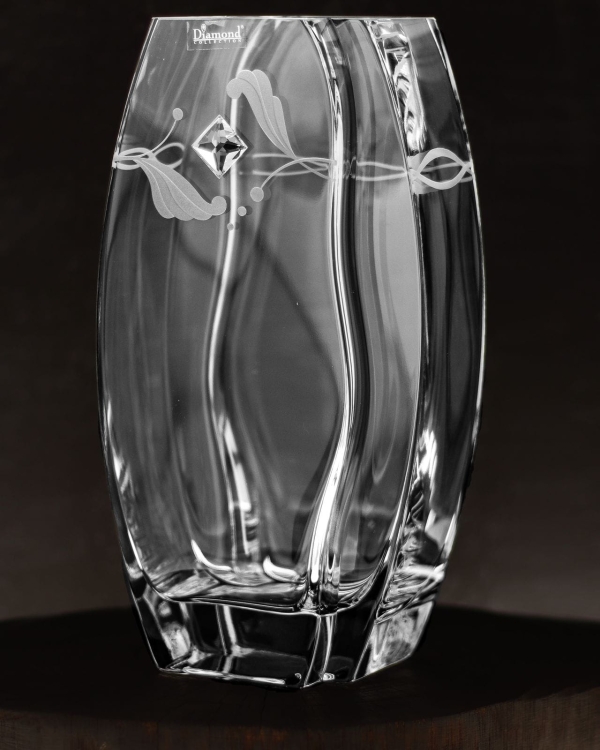 Wazon dekoracyjny szklany 30cm z kryształem SWAROVSKI X2763