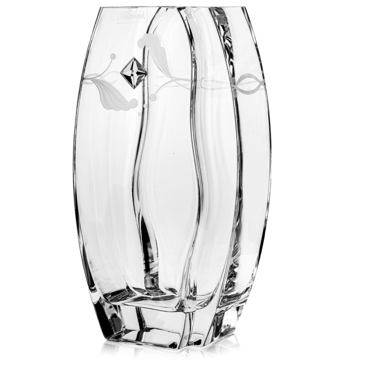 Wazon dekoracyjny szklany 30cm z kryształem SWAROVSKI X2763