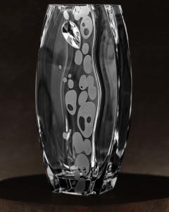 Wazon dekoracyjny szklany 26cm z kryształem SWAROVSKI X2234