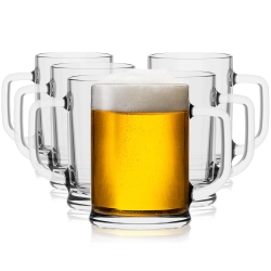 Solidne szklane kufle Trend Glass ULF z rączką do piwa | 500 / 610 ml | 6 szt