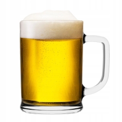 Solidne szklane kufle Trend Glass ULF z rączką do piwa | 500 / 610 ml | 6 szt