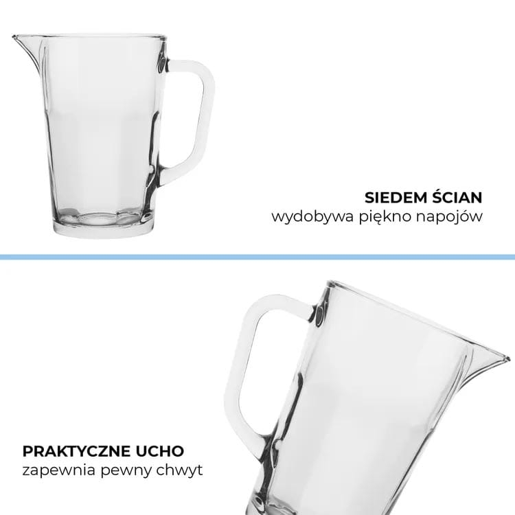 Solidny dzbanek z rączką do wody soku TG ALVA 1L