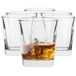 Kwadratowe szklanki do whisky Trend Glass 300ml 6szt