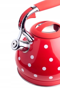 Czajnik z gwizdkiem 3L Indukcja Gaz Berretti Cornelia BR-6293 czerwony