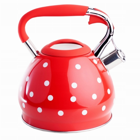 Przejdź do produktu Czajnik z gwizdkiem 3L Indukcja Gaz Berretti Cornelia BR-6293 czerwony