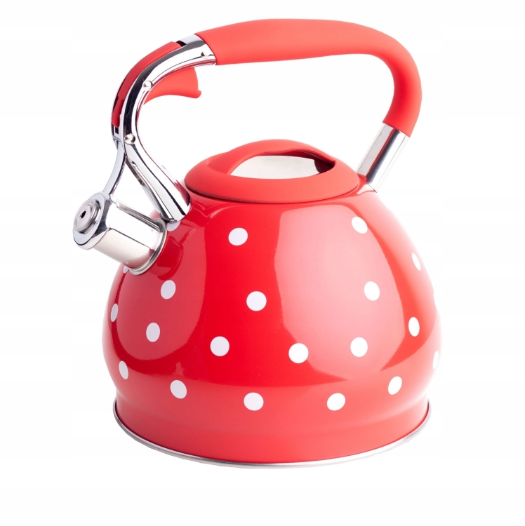 Czajnik z gwizdkiem 3L Indukcja Gaz Berretti Cornelia BR-6293 czerwony