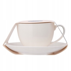 Porcelanowa filiżanka ze spodkiem do kawy herbaty Altom Design Bella 200ml