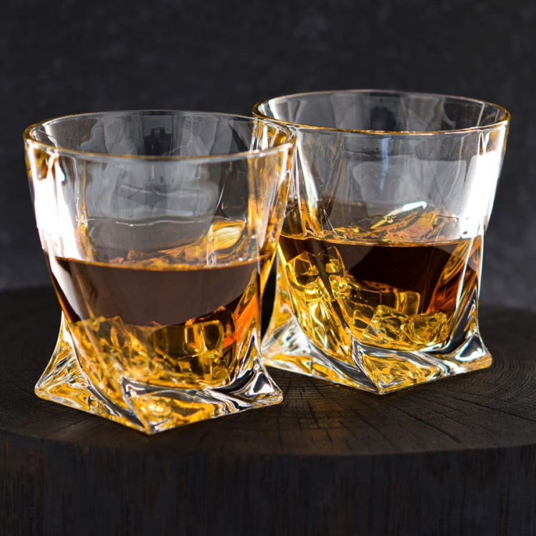 Szklanka do whisky Bohemia Quadro | 340ml | 2szt.