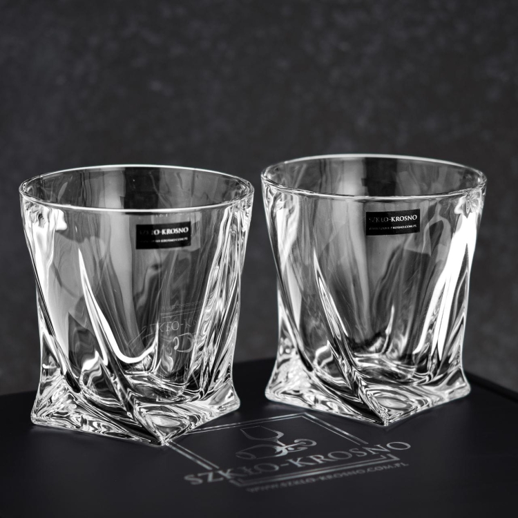 Szklanka do whisky Bohemia Quadro | 340ml | 2szt.