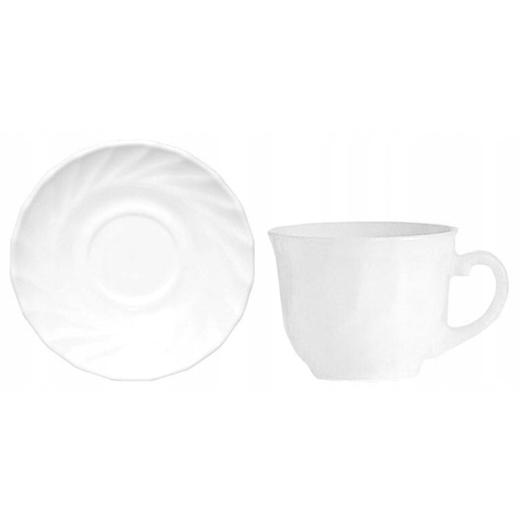 Zestaw komplet kawowy 4 filiżanki ze spodkami Luminarc Trianon 280ml