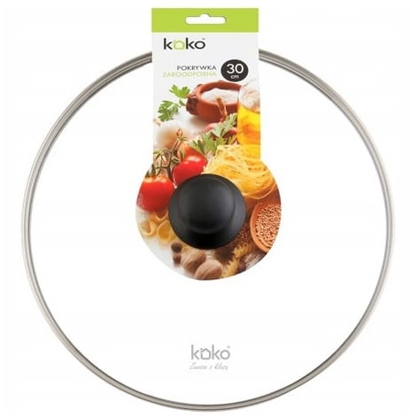 Pokrywka szklana żaroodporna do patelni i garnków KOKO 30cm