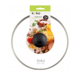 Pokrywka szklana żaroodporna do patelni i garnków KOKO 24cm