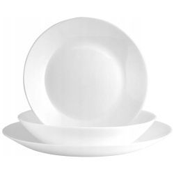 Komplet obiadowy talerze Arcopal / Luminarc ZELIE Biały 18-el