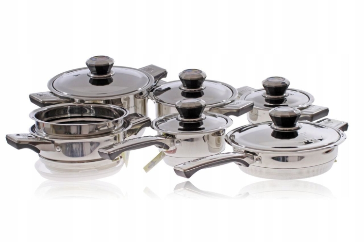 Zestaw ekskluzywnych garnków ze stali chirurgicznej 17el VILLENBERG VB-1717