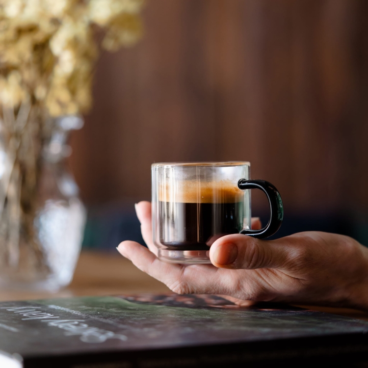 Szklanki do espresso Vialli Design Carbon 80ml 2szt