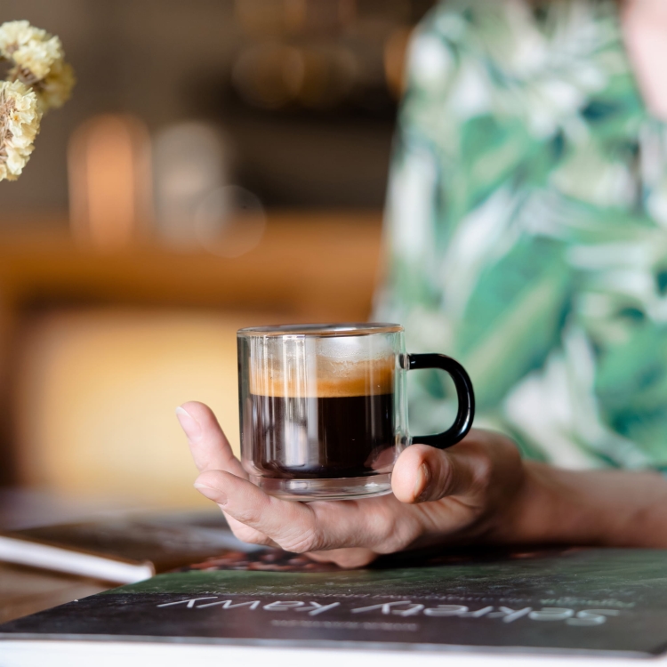 Szklanki do espresso Vialli Design Carbon 80ml 2szt