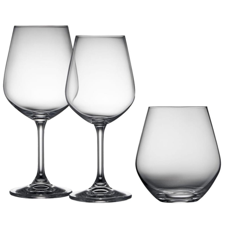 Zestaw szkła kieliszki i szklanki Lyngby Glas 18el