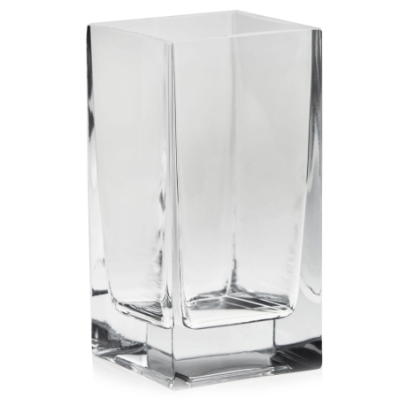 Przejdź do produktu Wazon szklany bezbarwny kwadratowy na kwiaty 20cm