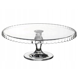 Patera na tort owoce na nóżce PASABAHCE Patisserie 32cm - rant w dół