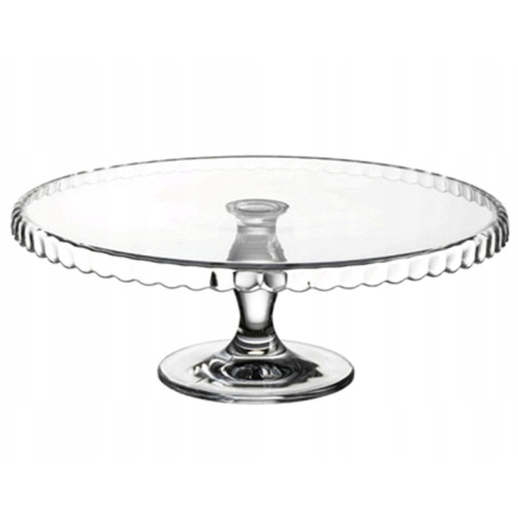 Patera na tort owoce na nóżce PASABAHCE Patisserie 32cm - rant w dół
