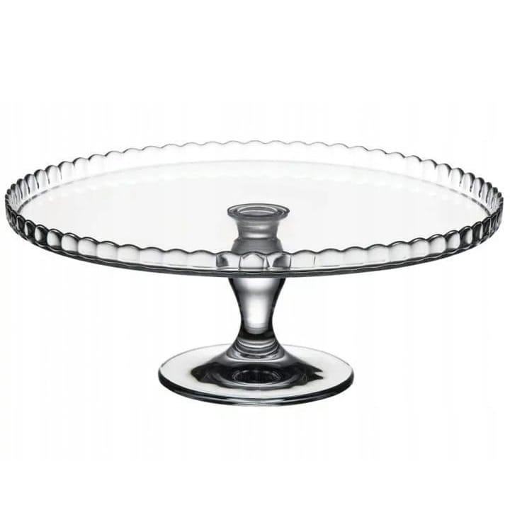 Patera na tort owoce na nóżce PASABAHCE Patisserie 32cm - rant do góry