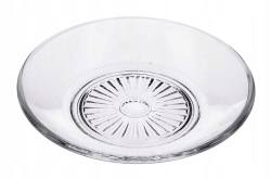 Spodki szklane talerzyki podstawki okrągłe Edwanex Panama 11,5cm 6 sztuk