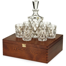 Ekskluzywny zestaw do whisky SAMBA Melody GOLD 6+1 w skrzynce z GRAWEREM