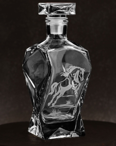 Karafka łamana do whisky "KONIE" 750ml (2)