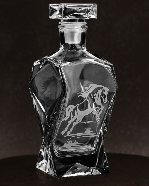 Karafka łamana do whisky "KONIE" 750ml (2)