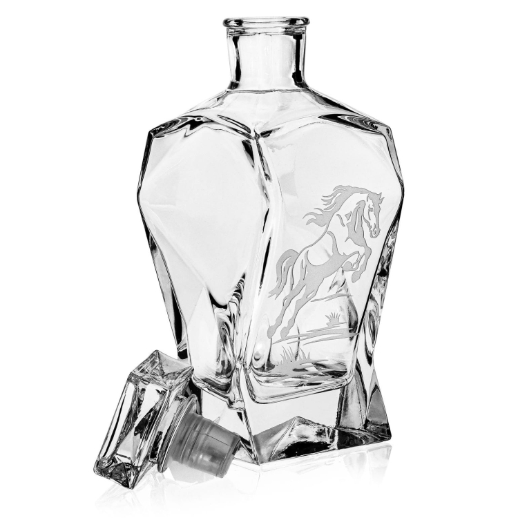 Karafka łamana do whisky "KONIE" 750ml (2)