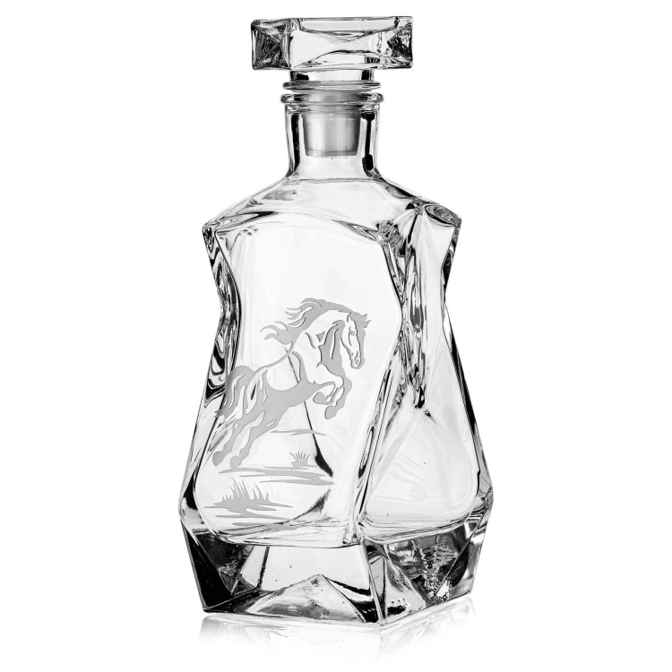 Karafka łamana do whisky "KONIE" 750ml (2)