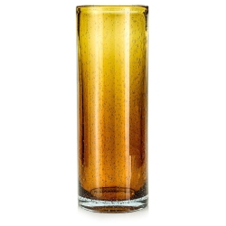 Ekskluzywny ręcznie robiony Wazon szklany na kwiaty pomarańczowy HANDMADE 33cm