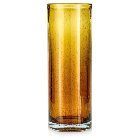 Przejdź do produktu Ekskluzywny ręcznie robiony Wazon szklany na kwiaty pomarańczowy HANDMADE 33cm