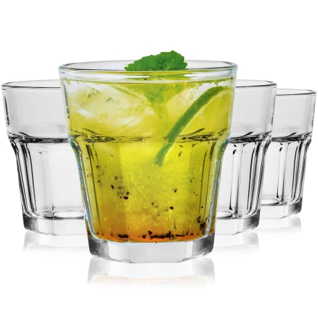 Przejdź do produktu Szklanki soft napojów soków Trend Glass / Glasset ALVA | 230 / 280 ml | 4szt.
