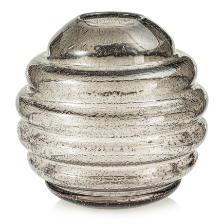 Przejdź do produktu Ekskluzywny ręcznie robiony Wazon szklany na kwiaty dymiony HANDMADE 30cm